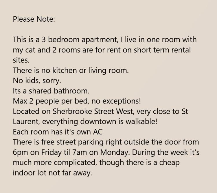Room With King Bed In Shared 3 Bedroom Downtown Montréal Kültér fotó